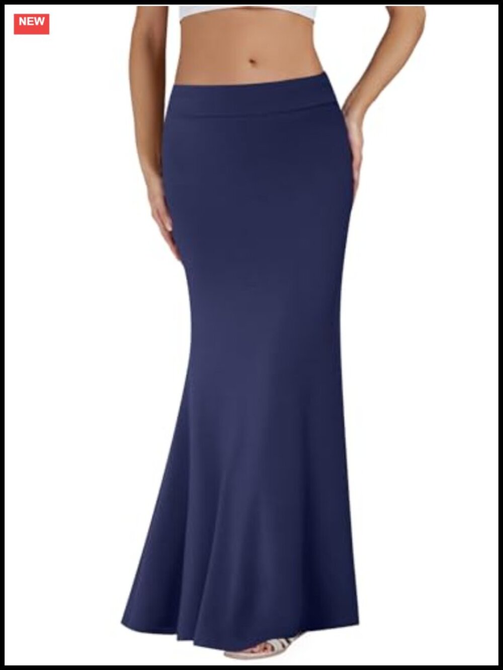 High Waist Maxi Skirt Stretchy Comfy Flare A-Line Long Skirt
